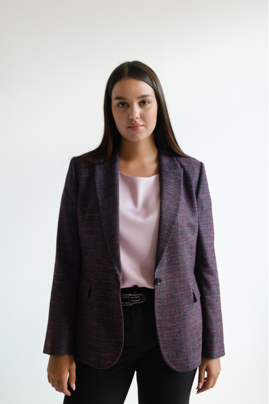 Жакет из твидовой ткани 